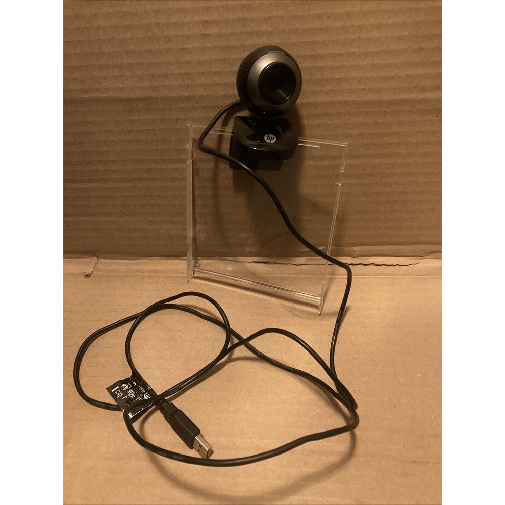 HP Webcam HD-2200 Black & Silver Hp USB 2.0 Tested Working ~Actual Photos Shown~